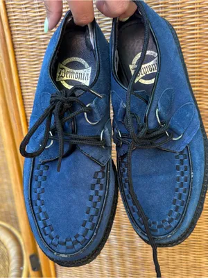 Demonia demonias women’s unisex 8/8.5 blue black platform vintage y2k goth thumbnail 6