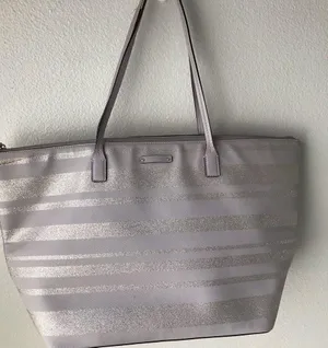 Kate Spade Silver and Gray Shimmery Tote thumbnail 3
