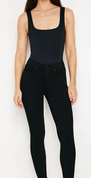NWT GOOD AMERICAN - Black Good Legs Skinny Jeans - $129 - Size 4/27 waist thumbnail 1