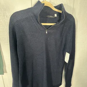 RDI Navy Blue Quarter Zip Sweater Size Small NWT thumbnail 5