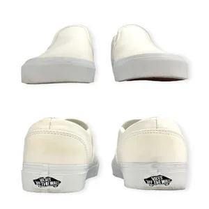 VANS | US Women Size 9 | Classic Asher White Canvas Slip-On Skate Shoes 721356 thumbnail 6