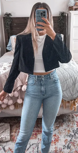 The Vintage Shop Black Cropped jacket thumbnail 1