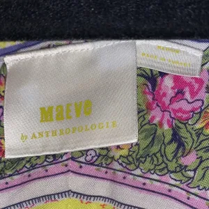 Maeve Anthropologie Boho Blouse Medium Floral‎ Stripe Peasant Top Balloon Sleeve thumbnail 6