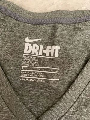 Nike Gray V Neck Dri-fit thumbnail 2