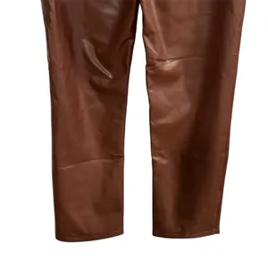 Abercrombie & Fitch Curve Love Vegan Leather 90s Relaxed size 8 Pants 29” waist‎ thumbnail 5