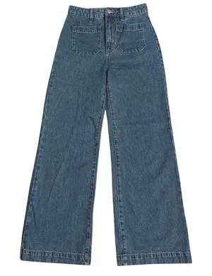 Rollas Rolla’s Size 25 High Rise Wide Leg Jeans Patch Pockets thumbnail 1