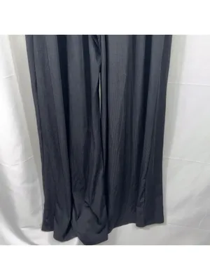 Cider Black Ribbed Wide Leg Jumpsuit Romper Women’s Med Scoop Neck Short Sleeve thumbnail 9