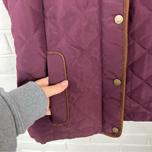 G.H.Bass & Co. Maroon Quilted Snap Button Vest Size XS thumbnail 8