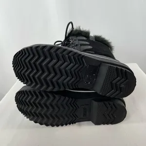 Khombu Lace Up Faux Fur Snow Boots in Black Size 6.5‎ thumbnail 6