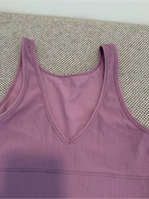 Lululemon Power Pivot Tank Top *Rib Wisteria Purple thumbnail 4