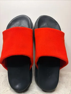 COS Red Knit Slide Sandals Heavyweight Sturdy Chunky Made in Portugal Size 11 thumbnail 3