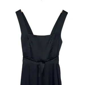SHOW ME YOUR MUMU Women’s Black Satin Midi Slit Dress Small thumbnail 3