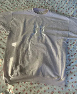 Anac Lavender Crewneck Sweatshirt with Chest Embroidery thumbnail 1