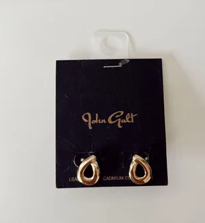 John Galt Gold Earrings NWT thumbnail 1