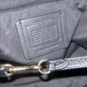 Coach Lexy Black Pebbled Leather Shoulder Bag thumbnail 8