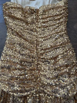Betsey Johnson Evening Strapless Sequin Mini Dress thumbnail 7