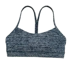 Lululemon Flow Y Bra Wee Are From Space Dark Carbon Ice Grey Nulu Yoga 6 Medium thumbnail 1