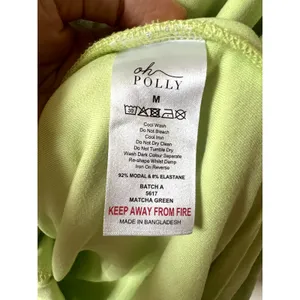 Oh Polly Ainslee Modal Square-Neck Bodycon Midi Dress in Matcha Green Size M thumbnail 8