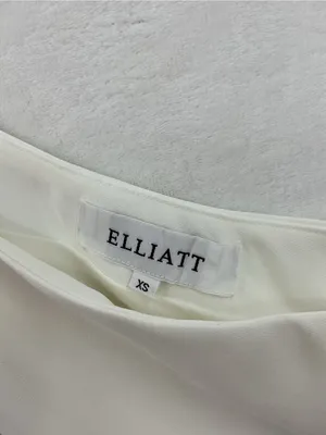 Elliatt One-Shoulder White Feather-Trim Mini Dress1175 thumbnail 4