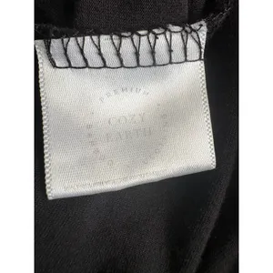 Cozy Earth Pajama Set L Black Bamboo Stretch-Knit Long Sleeve Button Down thumbnail 10