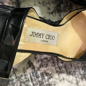 Jimmy Choo Black Patent Espadrille Wedge Sandals Size EU 37 WUS 6.5 thumbnail 5