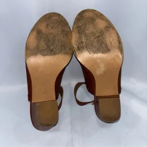 Frye & co sling back leather heels Brown Size 7.5 thumbnail 8