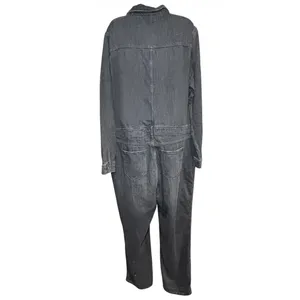 Own. NWT Black Denim Boiler Suit | Snap Front Coverall Jumpsuit | Size 16R thumbnail 4