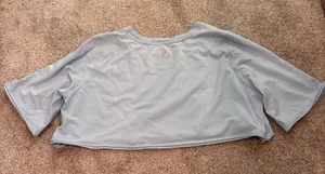 free people light blue short sleeve crop top thumbnail 5
