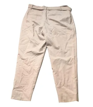 White House Black Market Tan Taper Ankle Belted Pants Size 8R thumbnail 11