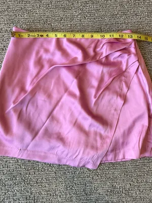 Abercrombie‎ & Fitch Mini Skirt Draped Skort Satin Preppy Coquette Balletcore thumbnail 6