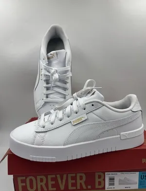 PUMA Court Sneaker, White, Women's Casual Low Top Leather Shoes Size 10 thumbnail 1