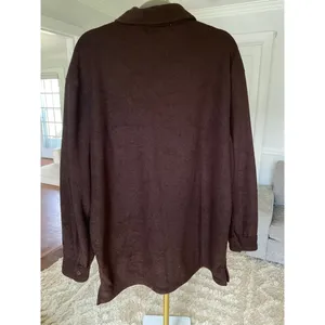 WHITE STAG Button-Up Lumberjane‎ Shacket Chocolate Brown Cozy Lounge Autumn Warm thumbnail 3