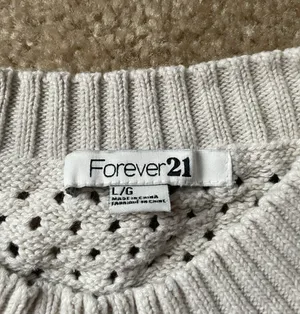 Forever 21 American Flag crochet Crop Top thumbnail 3