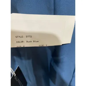 Alfred Sung D772 High‎ Neck Cutout Satin Twill Dress Dusk Blue Size 2 thumbnail 8
