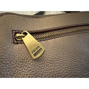 Fossil Piper Toaster‎ leather crossbody bag in a metallic taupe/bronze thumbnail 3