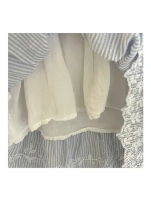 Joie ミ Floral Embroidery Lace Spaghetti Strap Sundress ミ Blue White Stripe ミ S thumbnail 13