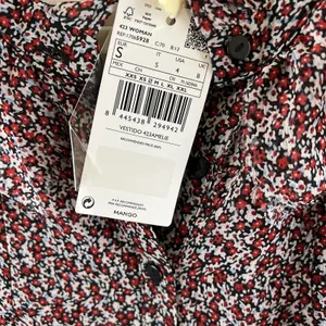 NWT Mango Amelie Floral Maxi Dress Size 4 Red Black Chiffon Ruffle Long Sleeve thumbnail 11