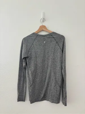 Lululemon swiftly long sleeve top in grey thumbnail 2