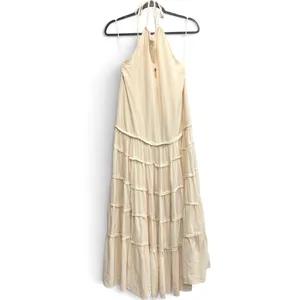 NWT Free People Somewhere Sunny Drop Waist Tiered Open Back Halter Maxi S NWT thumbnail 4