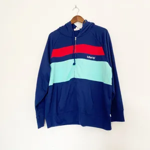 NWT 90s Inspired Levi's Striped Zippered Hoodie Jacket Striped XXL thumbnail 5