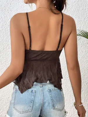 Brown Cami Top Shein thumbnail 4