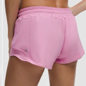 Lululemon Hotty Hot Low-Rise Lined Short 2.5" Pink Frosting Size 10 thumbnail 2