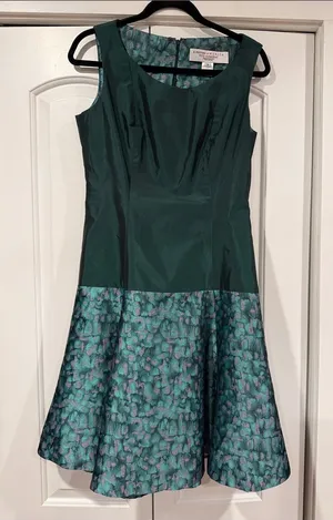 B. Michael America Collection Green Sleeveless Fit-and-Flare Midi Dress‎ 6 thumbnail 1