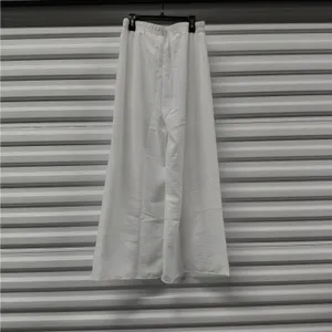Zenana Women's Pants Size Large White Wide Leg Boho Festival Coastal Vacation thumbnail 4