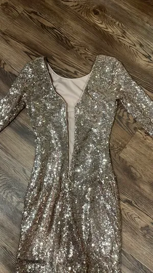 Lulus Dress Sequin Mini Rose Gold Small thumbnail 5