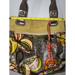 Fossil Key-Per Coated Canvas Tote Handbag Floral Pattern Large Shoulder Bag M thumbnail 11