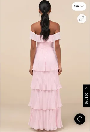 Lulus Dress Maxi Pink Tiered thumbnail 2