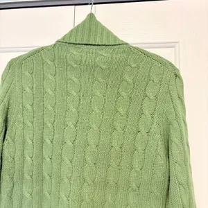J.Crew Green Cable Knit Turtleneck Sweater Womens Long Sleeve Pullover Small thumbnail 3