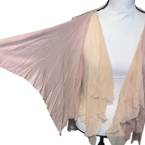 Aryn K Anthropologie asymmetrical layered Cardigan Sweater Wool Cotton thumbnail 2