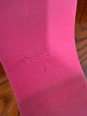 COACH Georgie Knotted Slide Sandals Petunia Pink Sz 7 thumbnail 4